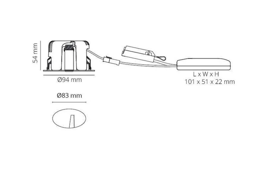 Sale Sg Armaturen As Junistar IsoSafe 6W LED 2000-2800K dimtowarm Hvit