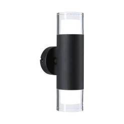 Outlet Paulmann Kame vegglampe for baderom 2 X 4W 3000 Kelvin IP44 Svart