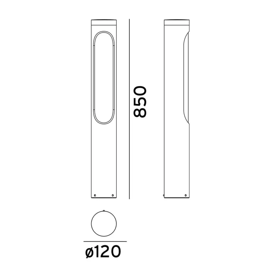 New Norlys Kisa 5180 Pullert 85 cm 8,8W 3000 Kelvin Grafitt