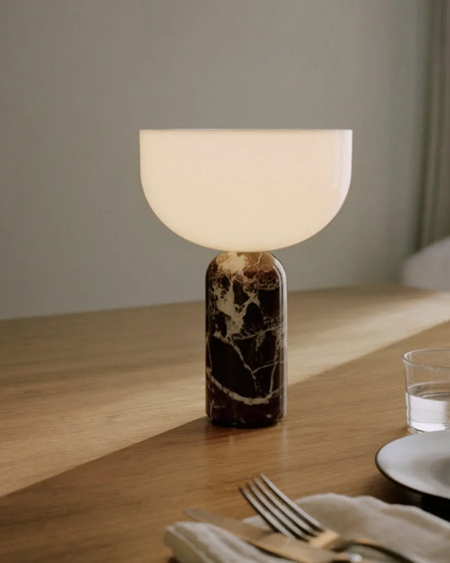 New Works Kizu Portable bordlampe - Marmor Brun