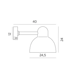 Best Norlys Koster art 1912 vegglampe utendørs IP54 17,5W LED Grafitt
