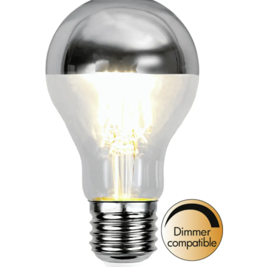 Hot Ms - belysning Krom topp filament E27 LED 4W 2700K 60mm - Klar Klar / Krom
