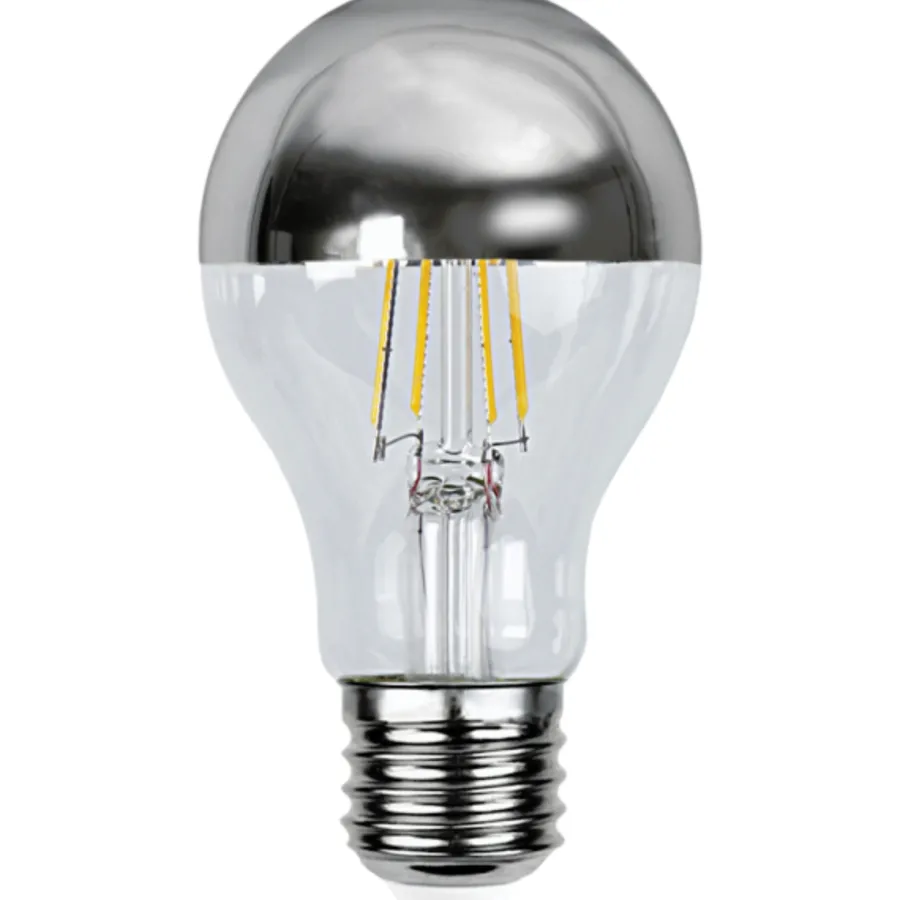 Hot Ms - belysning Krom topp filament E27 LED 4W 2700K 60mm - Klar Klar / Krom