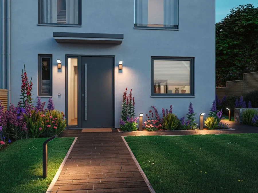 Discount Paulmann Kulma pullert utendørs IP44 7,5W 3000 Kelvin 50 cm Antrasitt