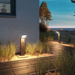 Best Paulmann Kulma pullert utendørs IP44 7,5W 3000 Kelvin 50 cm - Sensor Antrasitt