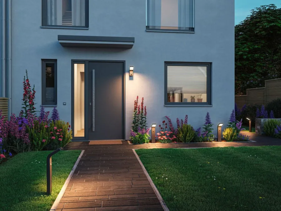 Best Paulmann Kulma pullert utendørs IP44 7,5W 3000 Kelvin 50 cm - Sensor Antrasitt