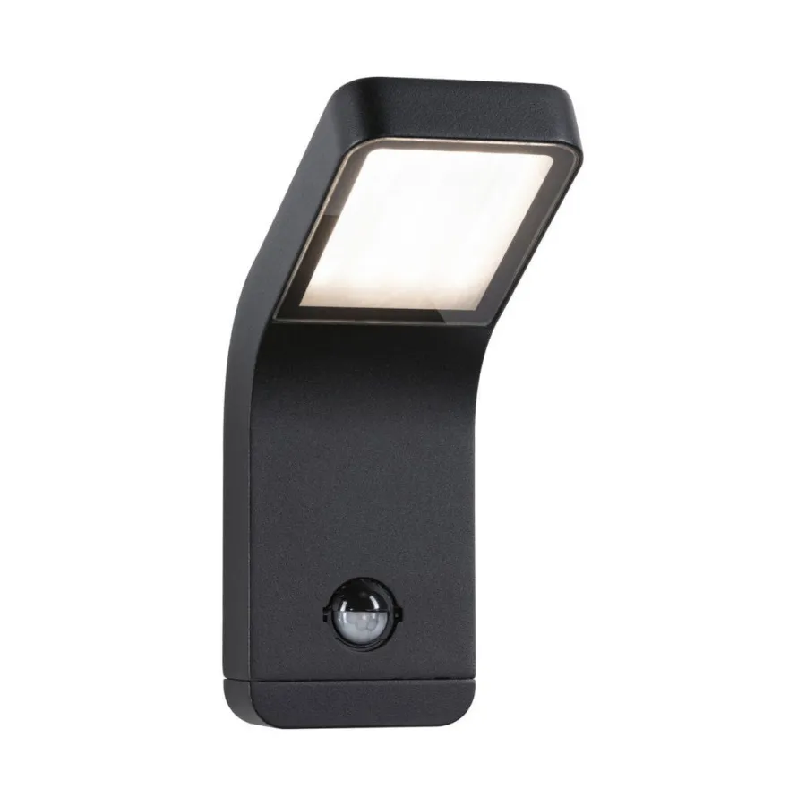 Hot Paulmann Kulma vegglampe utendørs IP44 7,5W 3000 Kelvin - Sensor Antrasitt