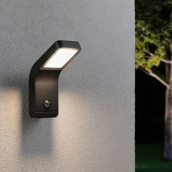 Hot Paulmann Kulma vegglampe utendørs IP44 7,5W 3000 Kelvin - Sensor Antrasitt