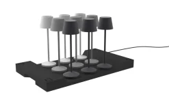 Hot NorDesign Ladeplate for 9 lamper til Iris mini oppladbar bordlampe Svart