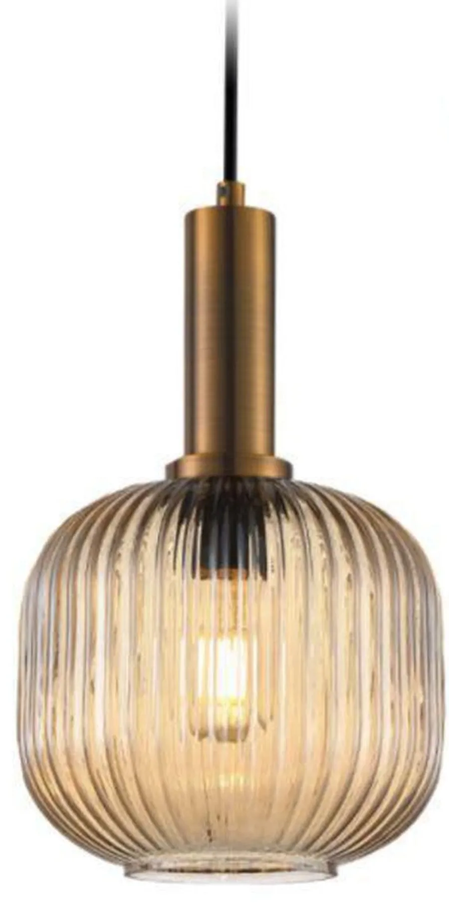 Design by Grönlund Lantern takpendel - Messing/Amberfarget glass Messing / Amber