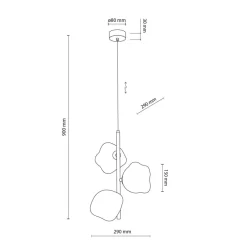 Outlet TK Lighting Lava takpendel 3-lys