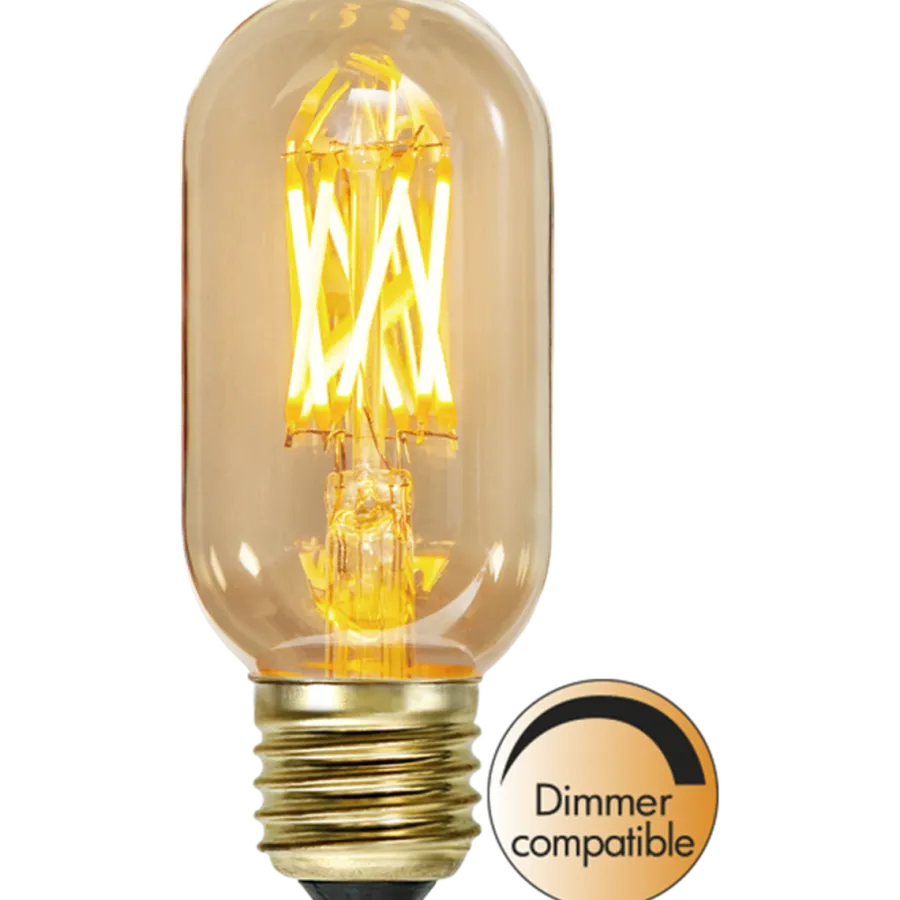 Discount Star Trading LED-pære 3,7W dimbar, Vintage Gold 45mm E27 Amber