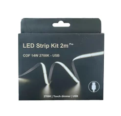 Hot NorDesign LED Strip kit 14W 2700 Kelvin med USB og dimmer - 2 meter Hvit