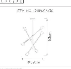 Hot Lucide Lester taklampe - Svart