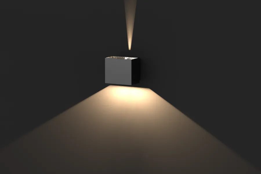 Best Aneta Lighting Lillesand vegglampe opp/ned utendørs justerbar lysvinkel IP65 10W 3000K - Svart