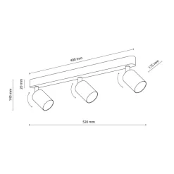 Sale TK Lighting Livia triple takspot