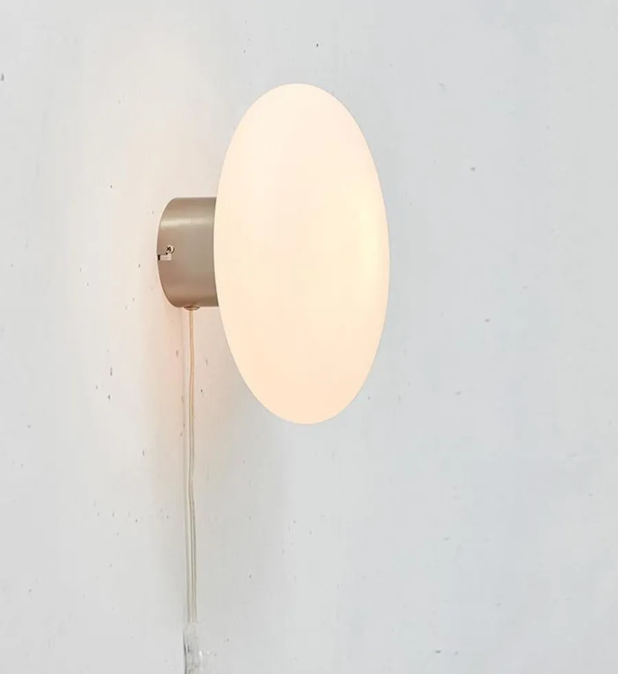 Hot Marksløjd Locus vegg/taklampe - Opal/Stålfarget - Stål / Opal