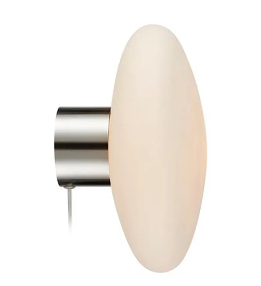 Hot Marksløjd Locus vegg/taklampe - Opal/Stålfarget - Stål / Opal