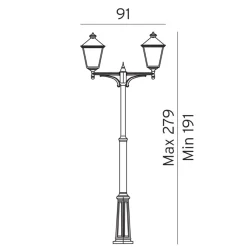 Norlys London 492 BIG stolpe Svart