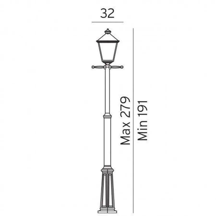Sale Norlys London 491 stolpe Svart