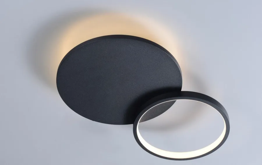 Sale NorDesign Loomis tak/vegglampe 20+12W 2700 Kelvin dimbar - Svart