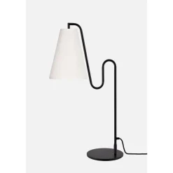Best Globen Lighting Lou bordlampe Svart / Hvit bouclé