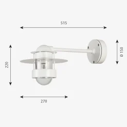 Discount Louis Poulsen Albertslund utendørs vegglampe lang