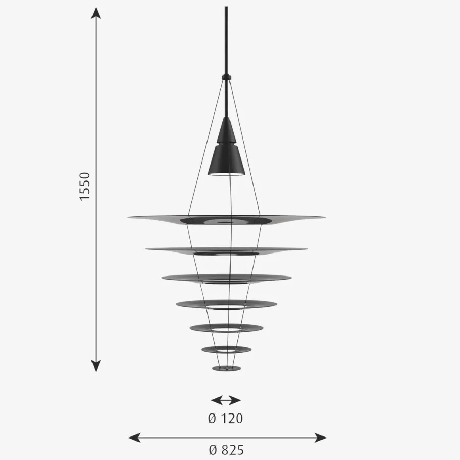Louis Poulsen Enigma taklampe Ø82