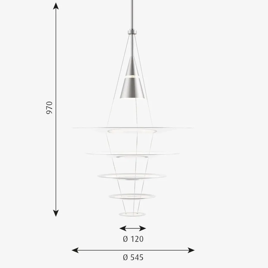 Outlet Louis Poulsen Enigma taklampe Ø54