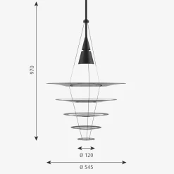 Outlet Louis Poulsen Enigma taklampe Ø54