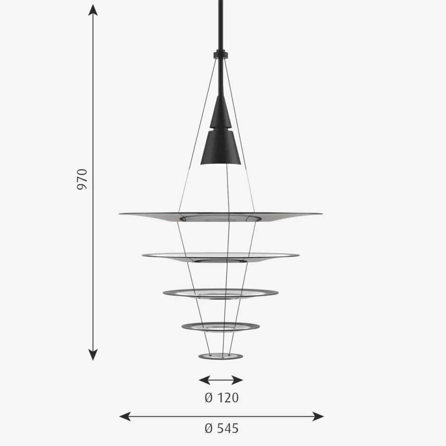 Outlet Louis Poulsen Enigma taklampe Ø54