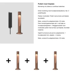 Louis Poulsen Flindt Garden fotplate u/adapter lang