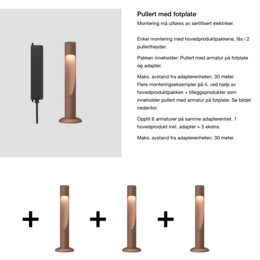 Online Louis Poulsen Flindt Garden jordspyd u/adapter lang