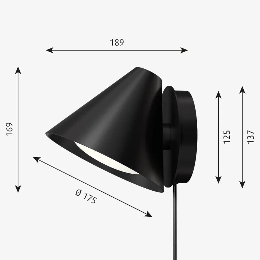 Best Louis Poulsen Keglen vegglampe
