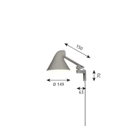 Best Louis Poulsen NJP kort vegglampe