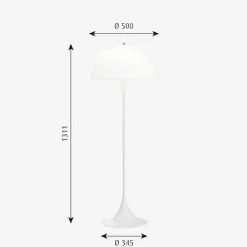 Sale Louis Poulsen Panthella gulvlampe Hvit / Opal