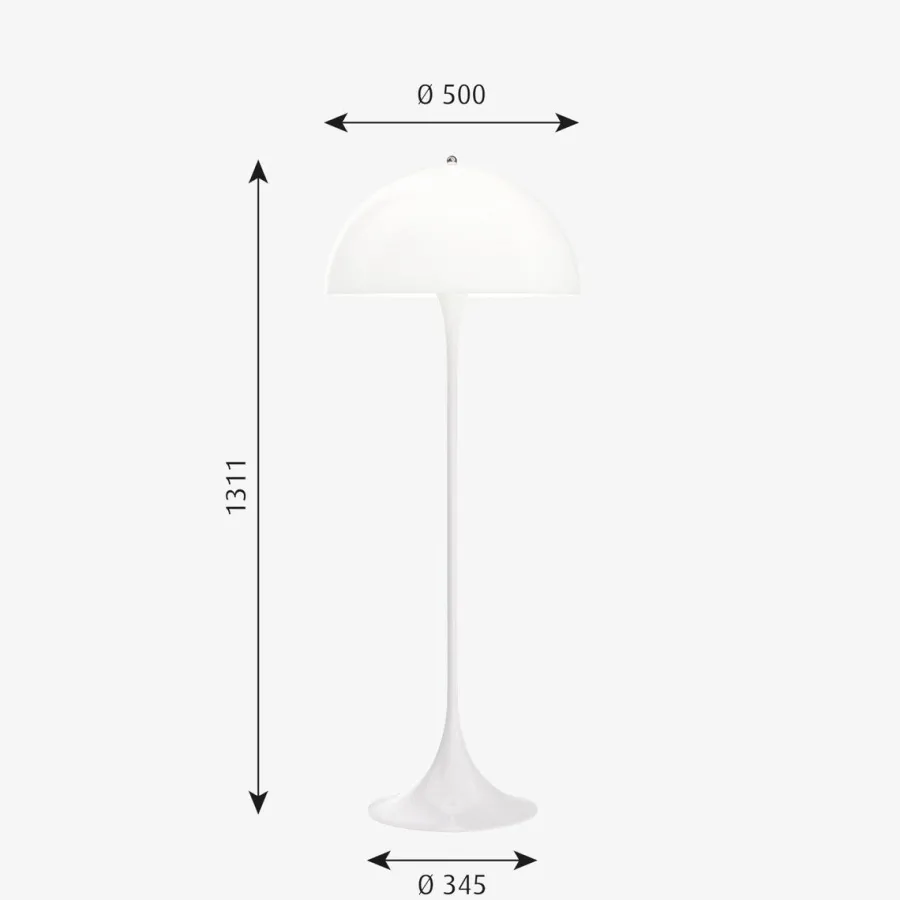 Sale Louis Poulsen Panthella gulvlampe Hvit / Opal