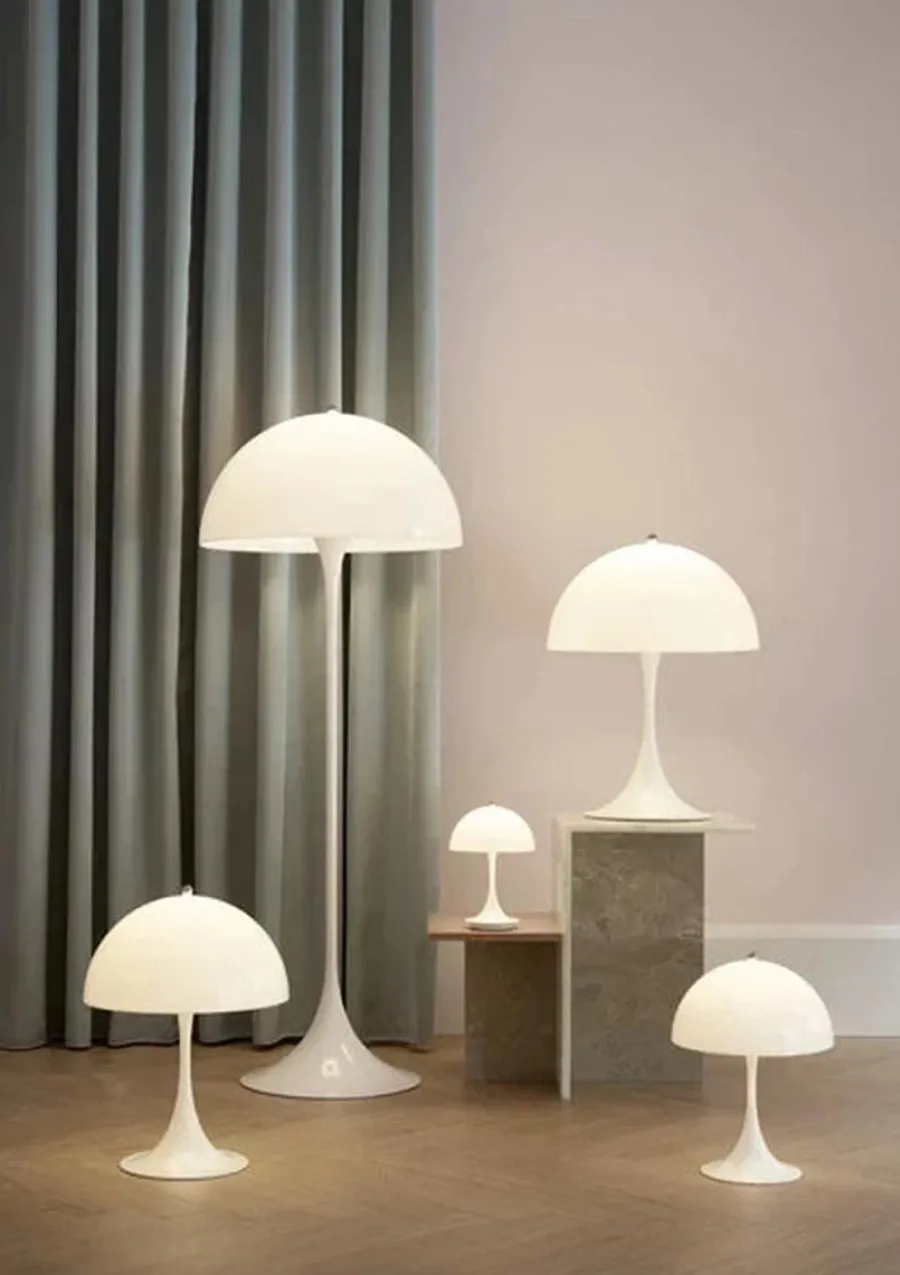 Best Louis Poulsen Panthella Opal 400 Bordlampe Hvit / Opal