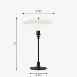 Outlet Louis Poulsen PH 3/2 bordlampe