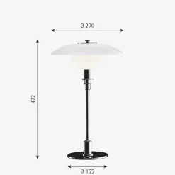 Outlet Louis Poulsen PH 3/2 bordlampe