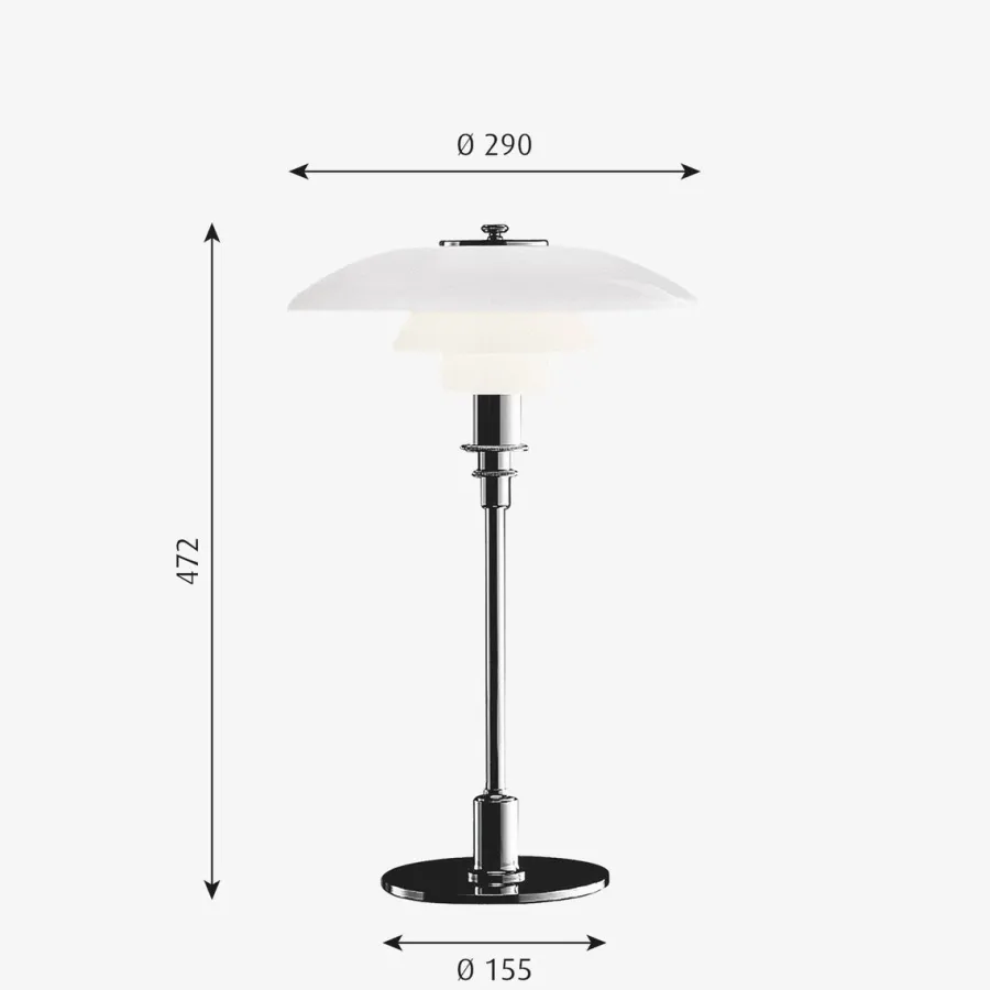 Outlet Louis Poulsen PH 3/2 bordlampe