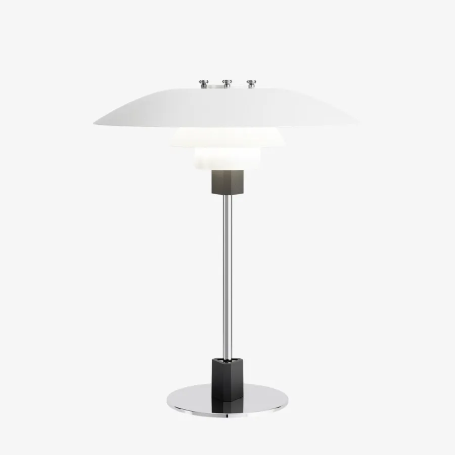 Outlet Louis Poulsen PH 4/3 bordlampe Hvit Krom / Opal