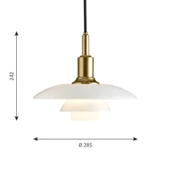 Clearance Louis Poulsen PH 3/2 Glass pendel