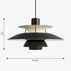Discount Louis Poulsen PH 5 pendel - Ø500