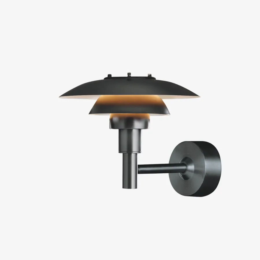 New Louis Poulsen PH 3-2½ utendørs vegglampe Svart