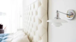 Discount Louis Poulsen PH 2/1 Vegglampe Hvitt opalt glass - Krom / Opal