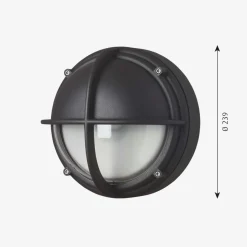 Hot Louis Poulsen Skot utendørs halvskjerm vegglampe