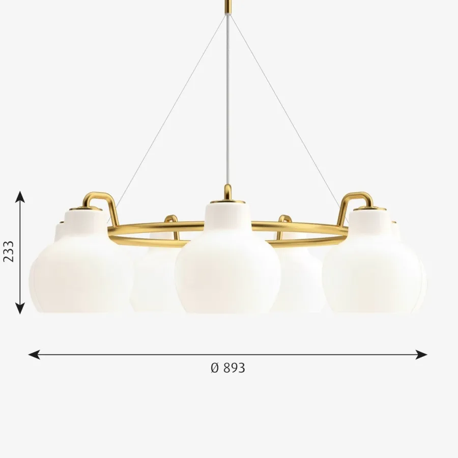 Hot Louis Poulsen VL Ring Crown 7 taklampe Messing / Opal