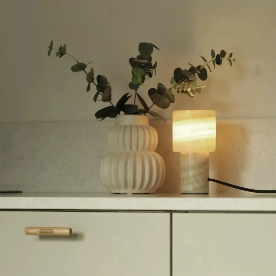 Discount Pr home of Scandinavia Ab Lucie bordlampe 16 cm - Marmor Offwhite