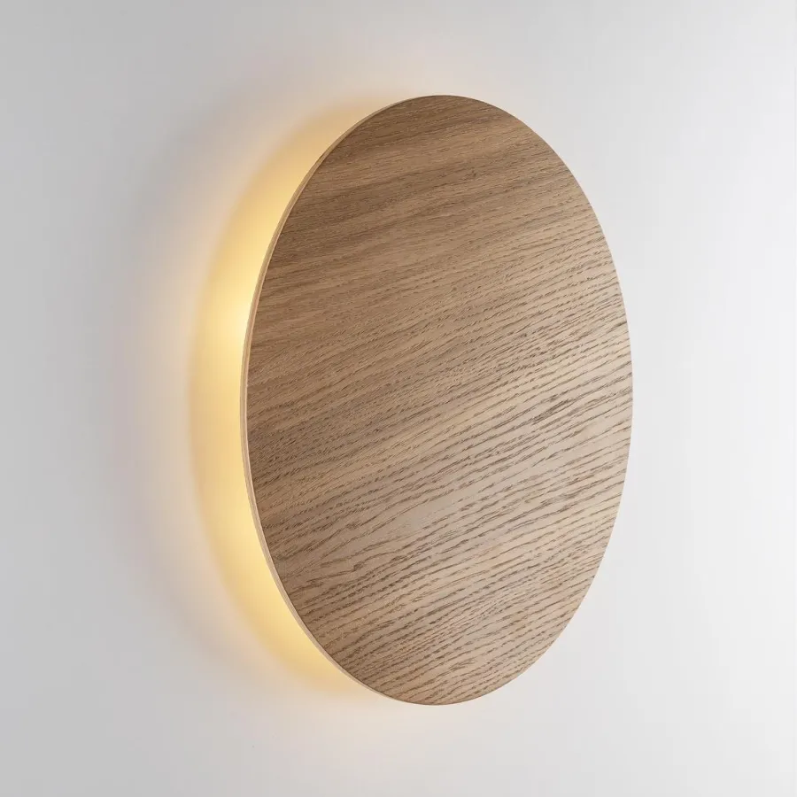 Online TK Lighting Luna wood vegglampe 40 cm Eik
